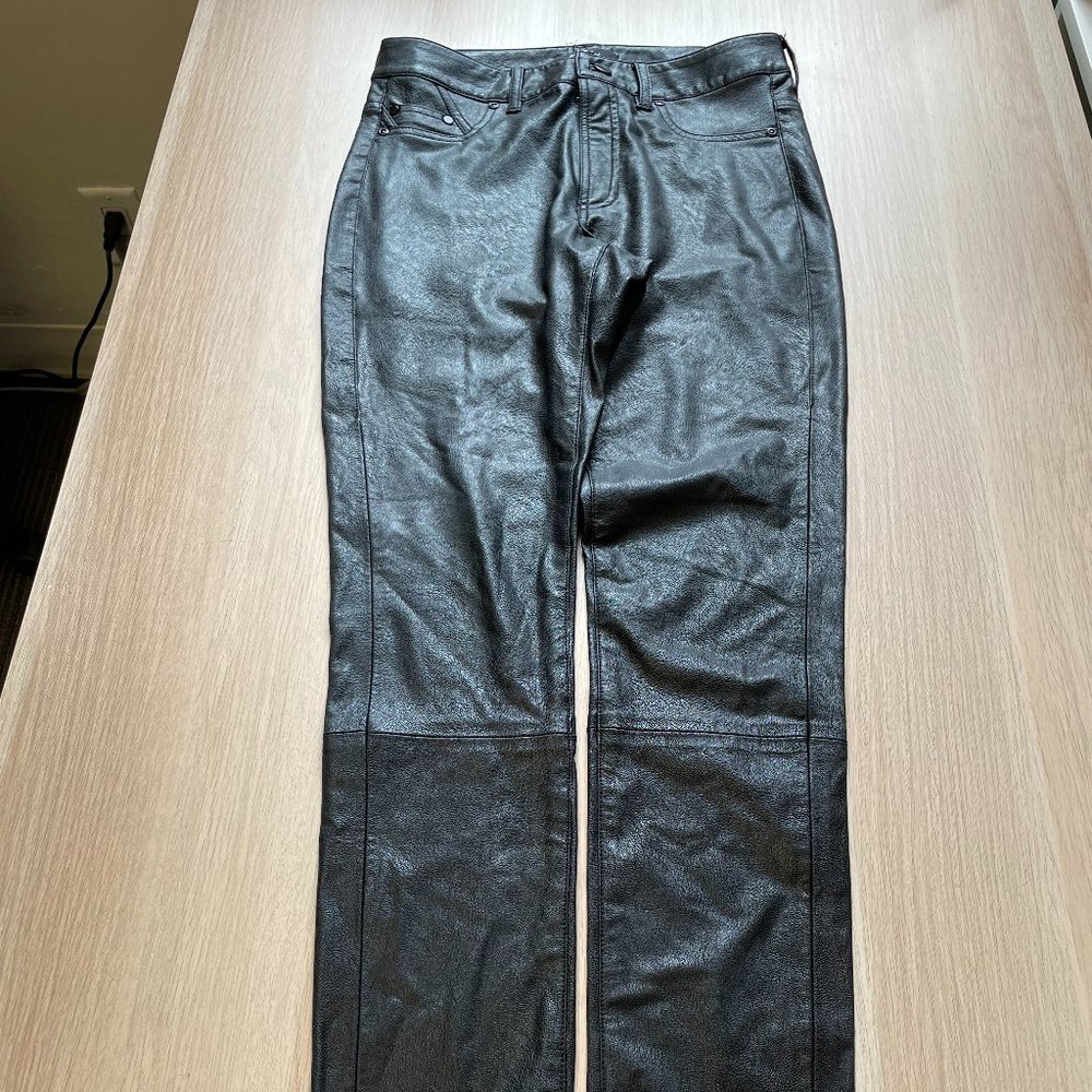 Black 7 for All Mankind Vegan Leather 5 pocket Leggings